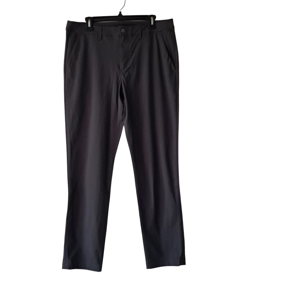NWT Quince Men's Commuter Pants Straight Leg Moisture Wicking Trousers Gray - 34